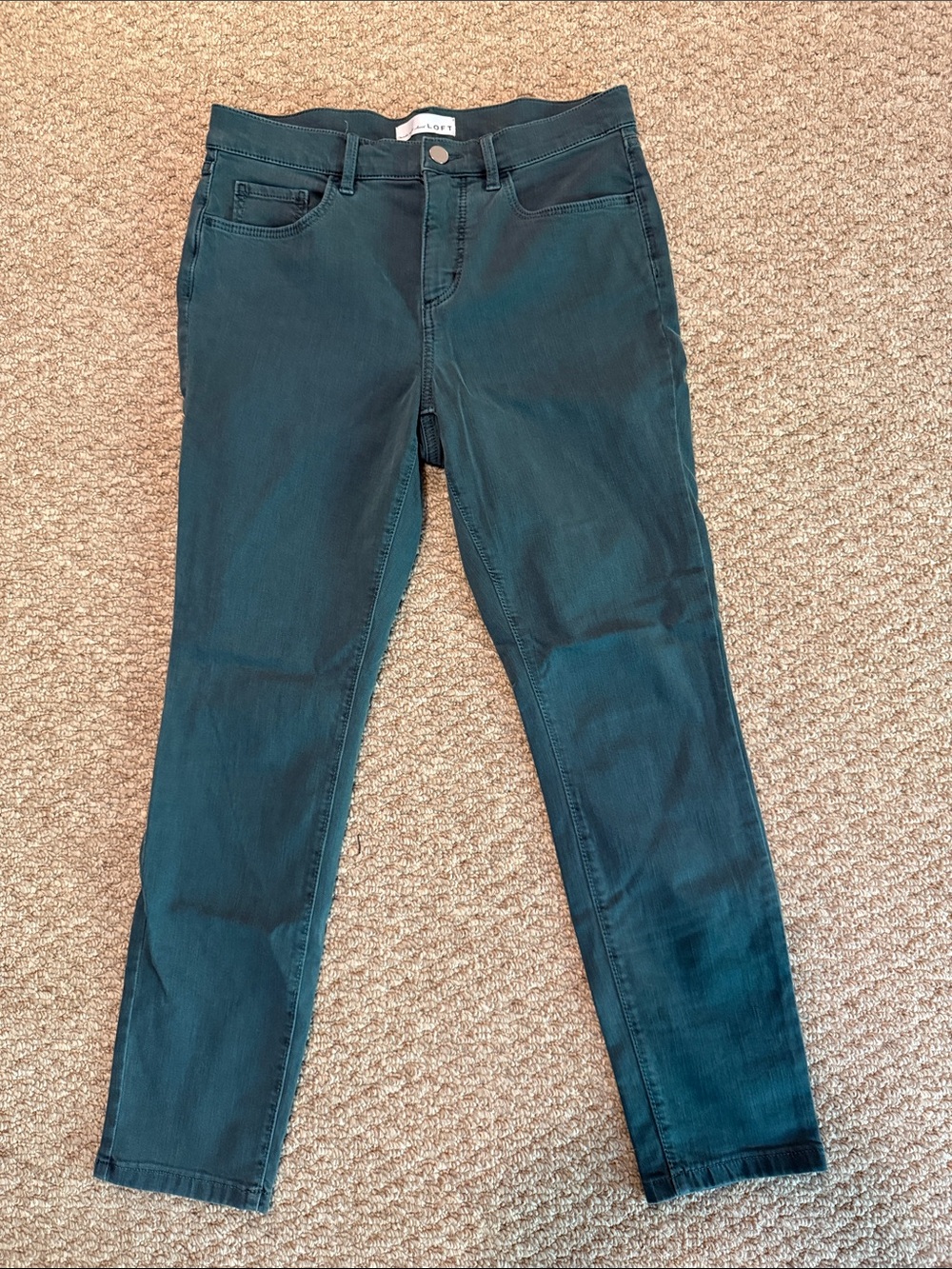 LOFT Skinny Crop Jeans in Deep Teal 28/6P